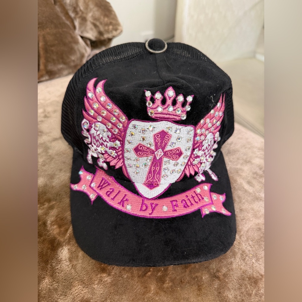Trinity Black and Pink Embroidered Cap